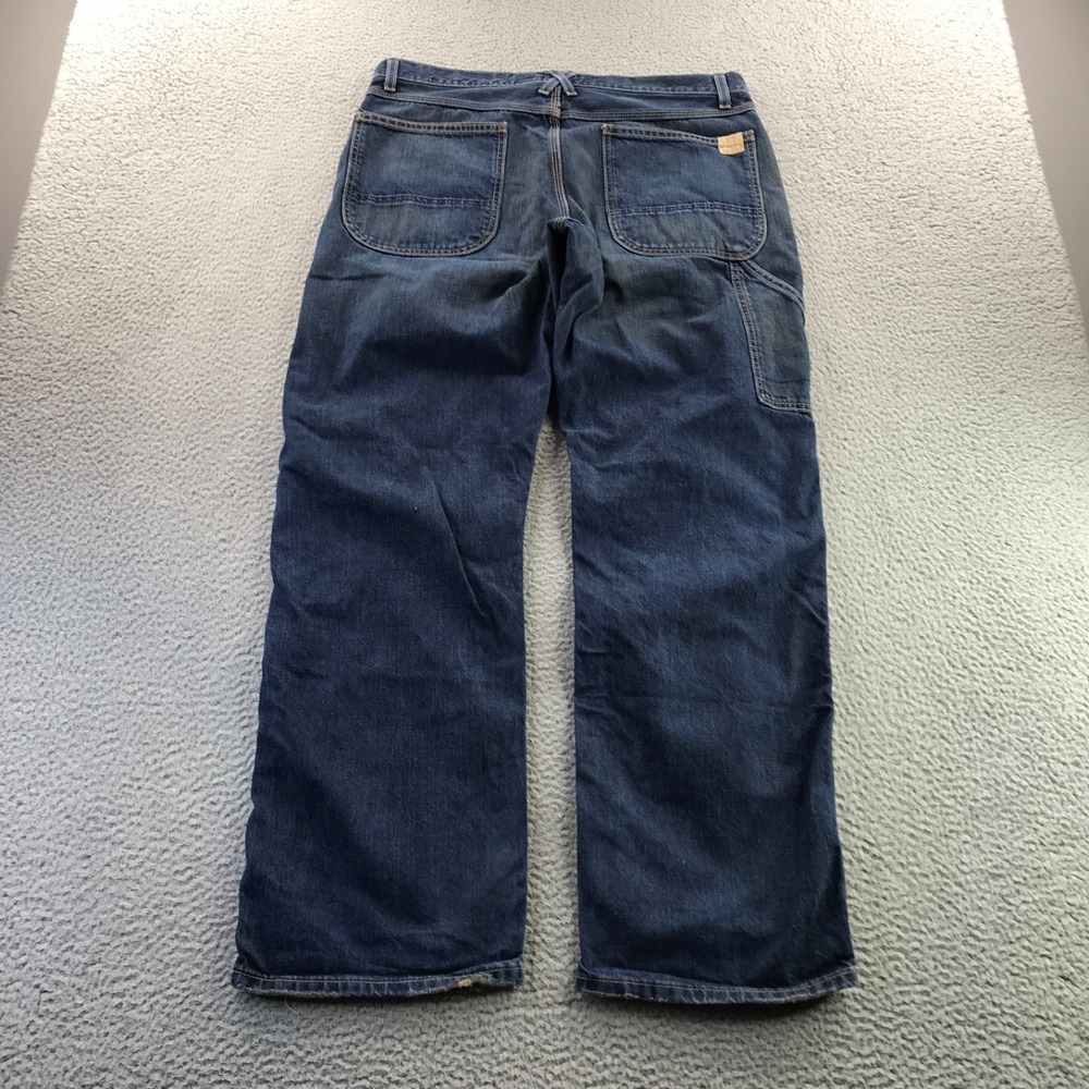 VTG Old Navy Jeans Men 36x34  Workers Y2K Faded Distressed Baggy Skater Wide Leg